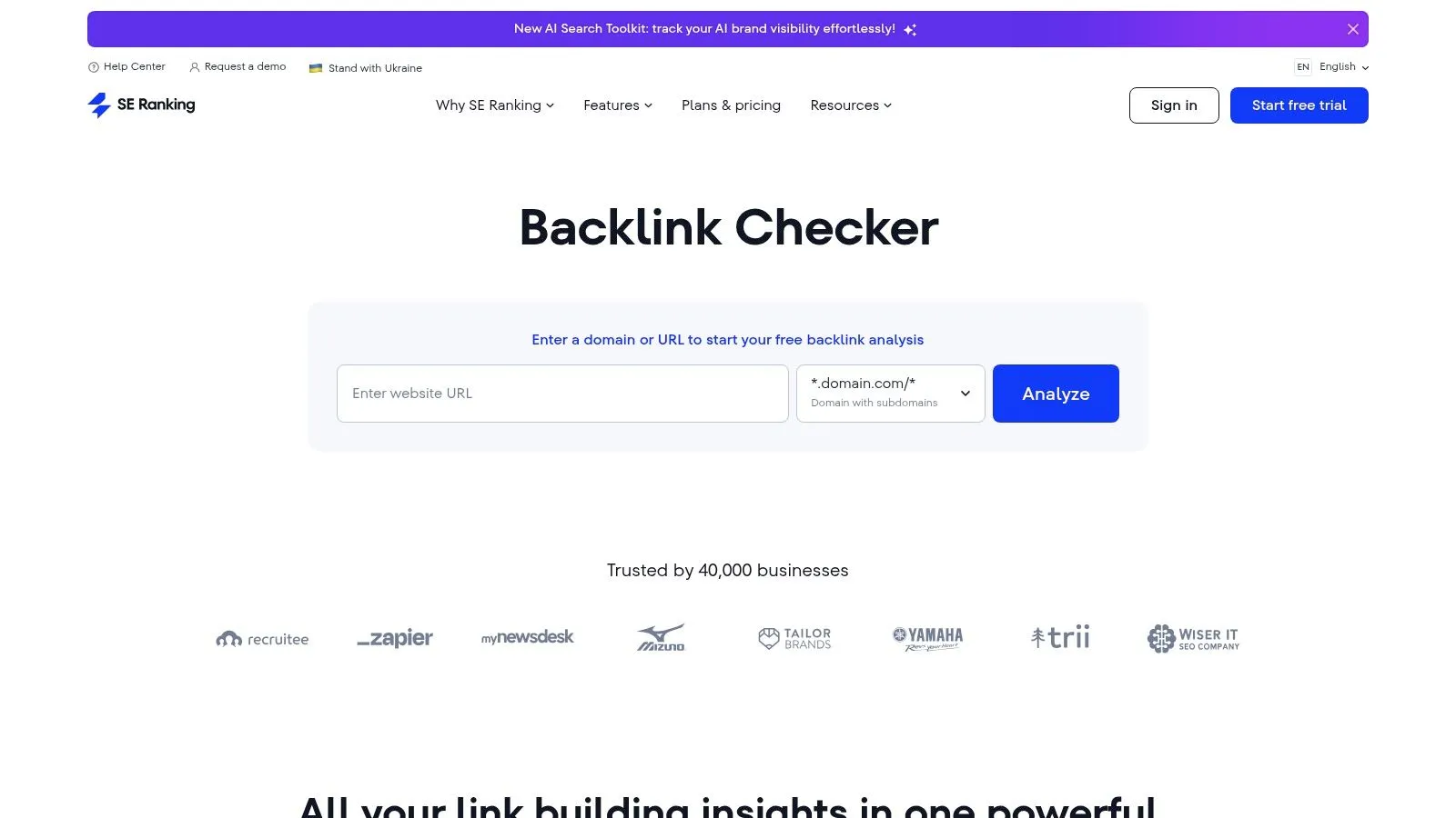 SE Ranking — Backlink Checker