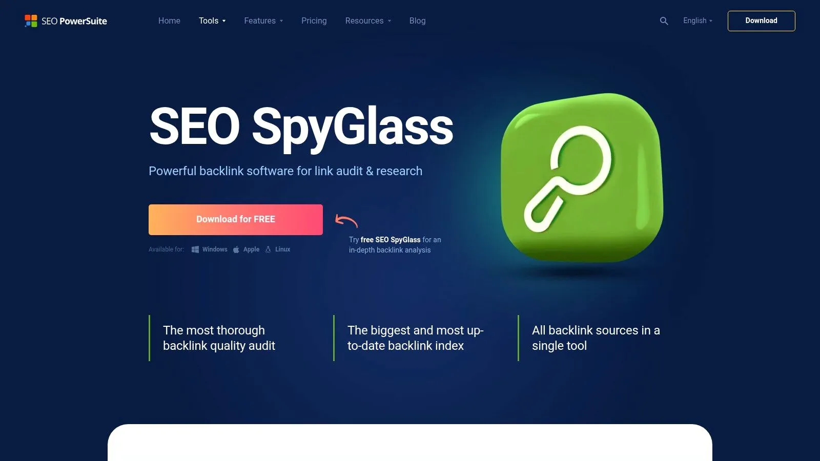 SEO SpyGlass (SEO PowerSuite) — Free Desktop Backlink Analyzer